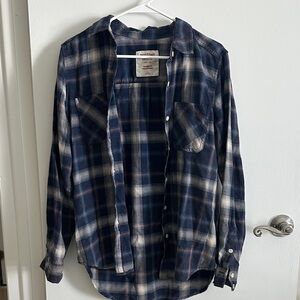 Mossimo Navy Cream Orange Flannel